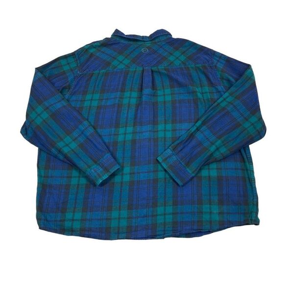 Magellan Shirt Mens Size 3XL Blue Green Plaid Classic Fit Long Sleeve Button Dow - Picture 2 of 8
